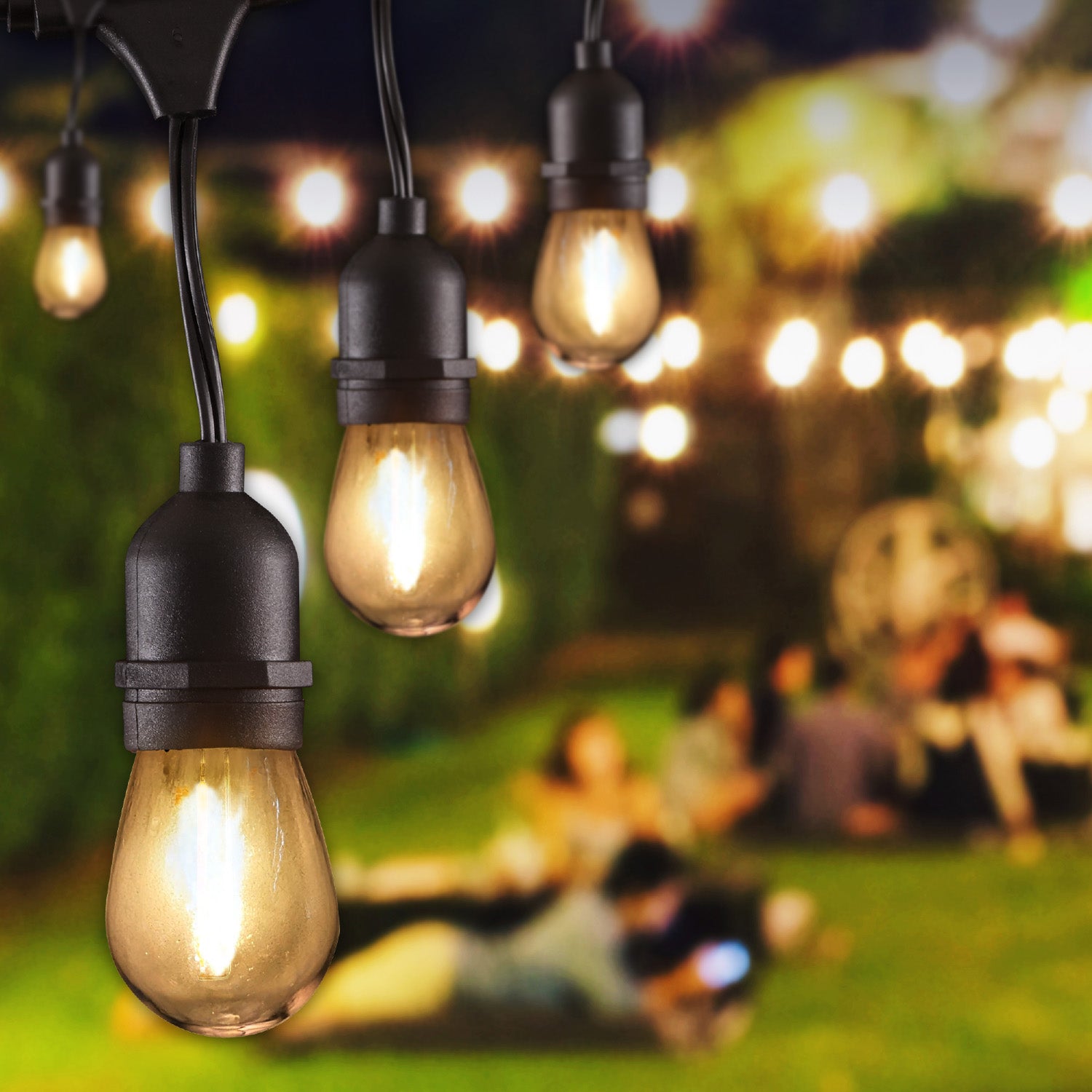 48 ft LED String Lights with Wireless Remote Dimmer