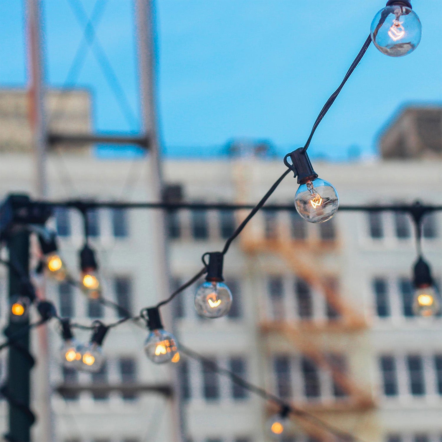 50 ft LED Globe Party String Lights with Wireless Remote Dimmer