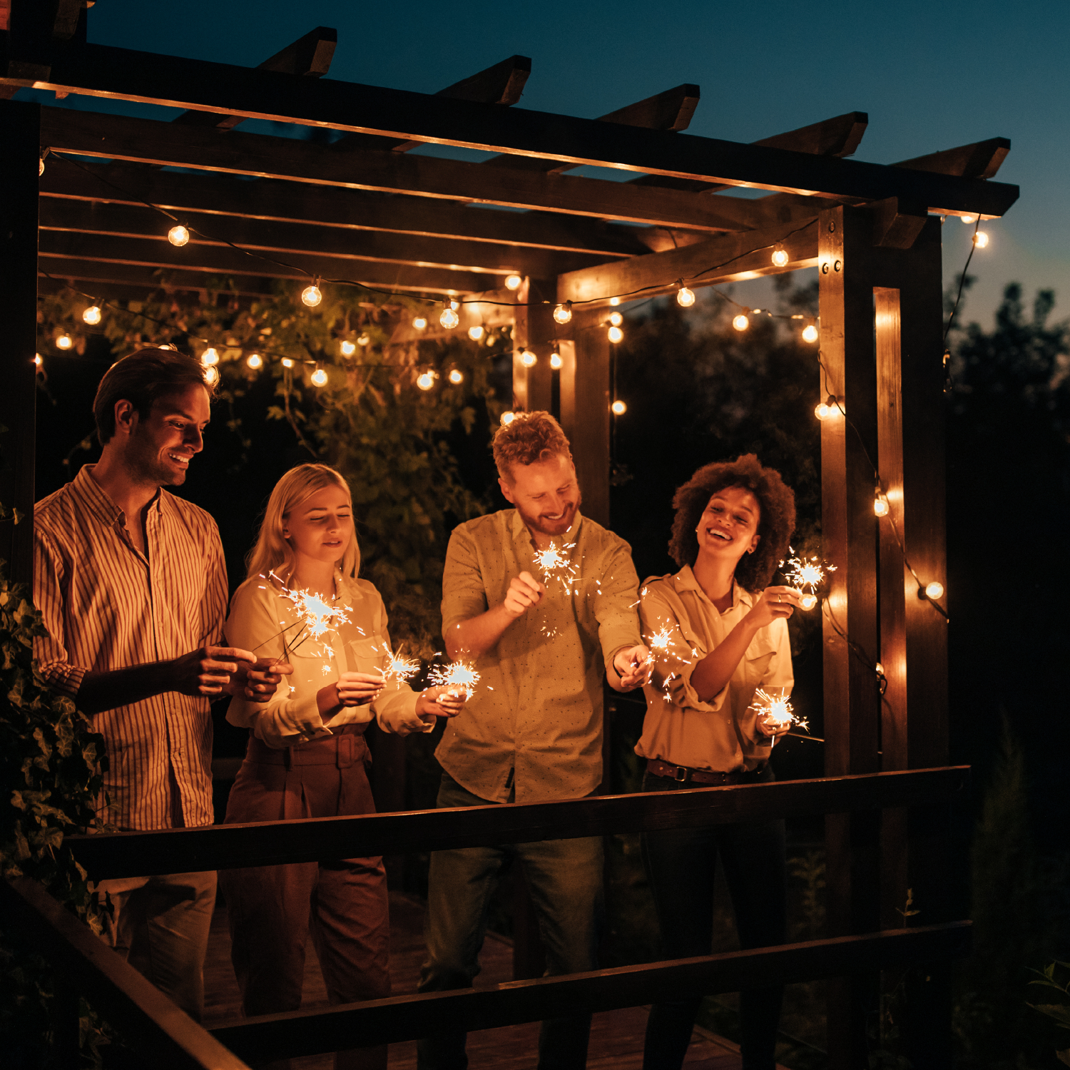 48 ft Smart LED Outdoor String Lights