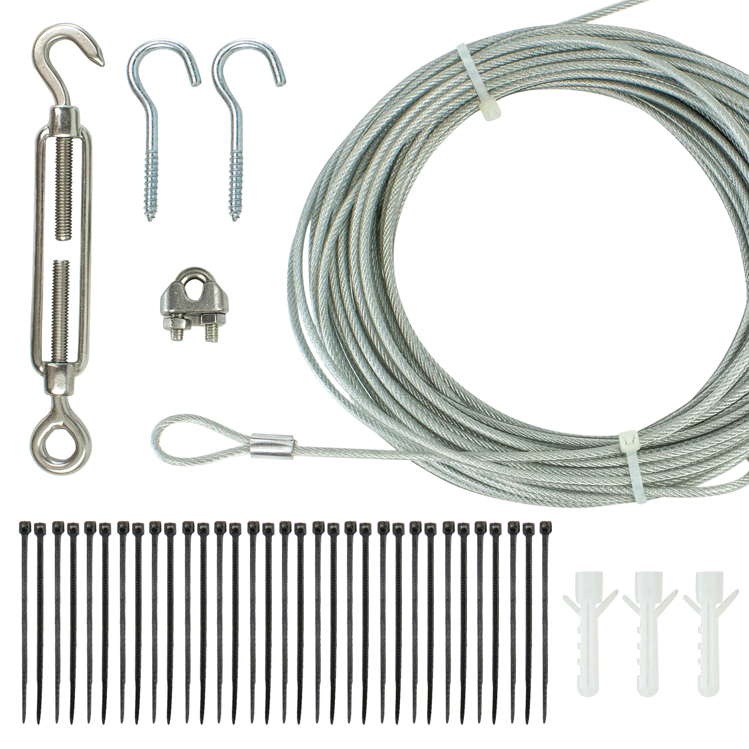 Stainless Steel Hanging/Suspension Kit for String Lights