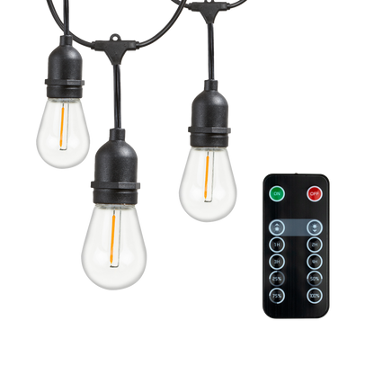 48 ft LED String Lights with Wireless Remote Dimmer