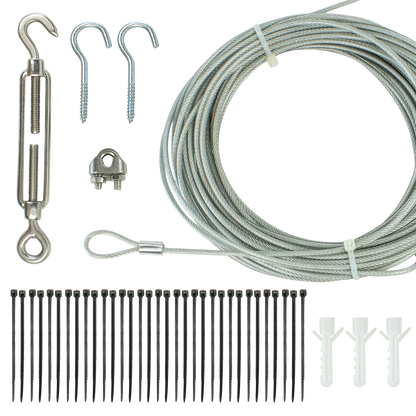 Stainless Steel Hanging/Suspension Kit for String Lights